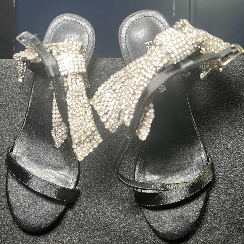 Black and Silver Women's Sandals